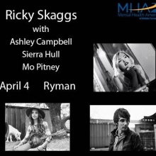 ASHLEY CAMPBELL, SIERRA HULL & MO PITNEY TO JOIN RICKY SKAGGS AT 19TH ANNUAL JAMMIN’ TO BEAT THE BLUES BENEFIT APRIL 4!