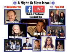 Watch Concert to Bless Israel on Facebook LIVE with The Isaacs, Ricky Skaggs, The Whites and Other Guests!