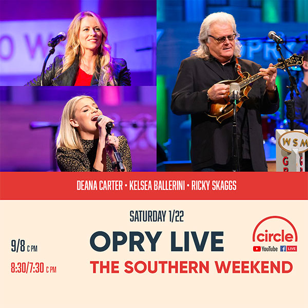 ICYMI–RICKY SKAGGS PLAYS THE OPRY ON SAT., 1/22!
